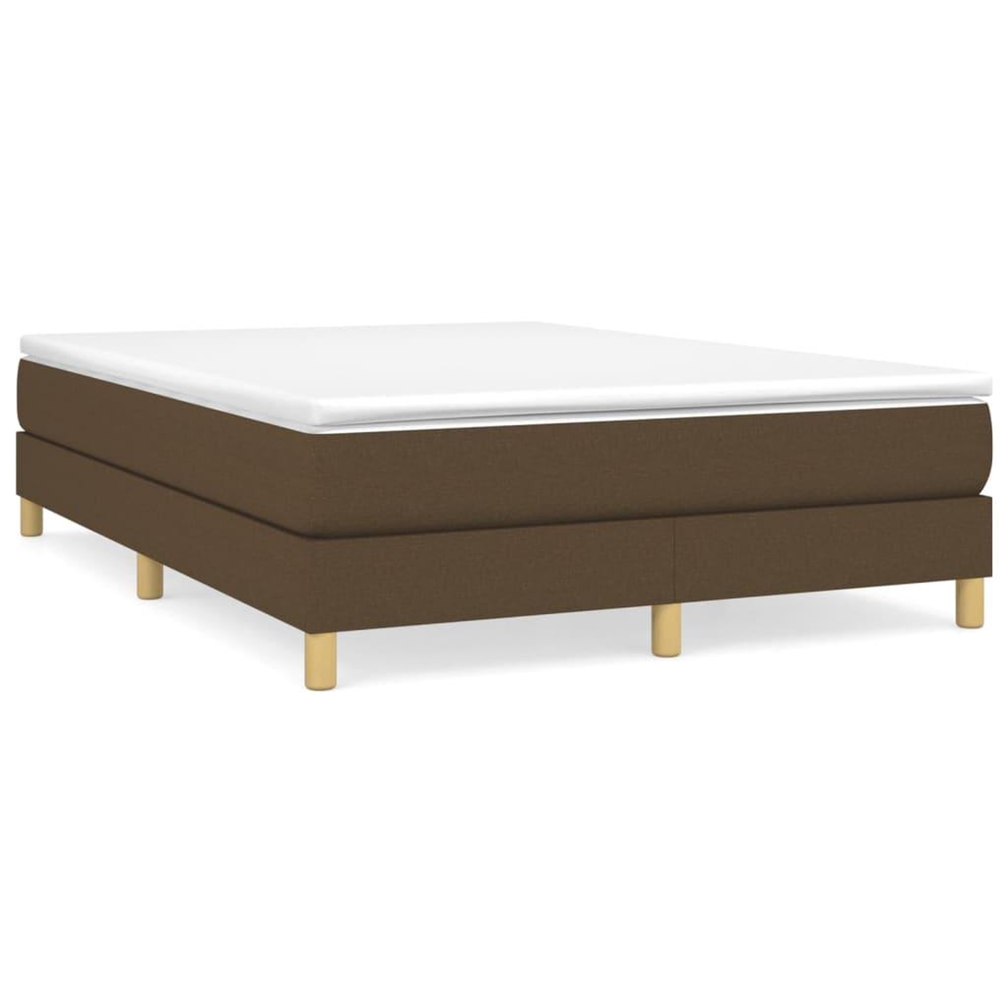 Voir la diapositive 2 : VIDAXL Cadre de lit sans matelas marron fonce 140x200 cm tissu