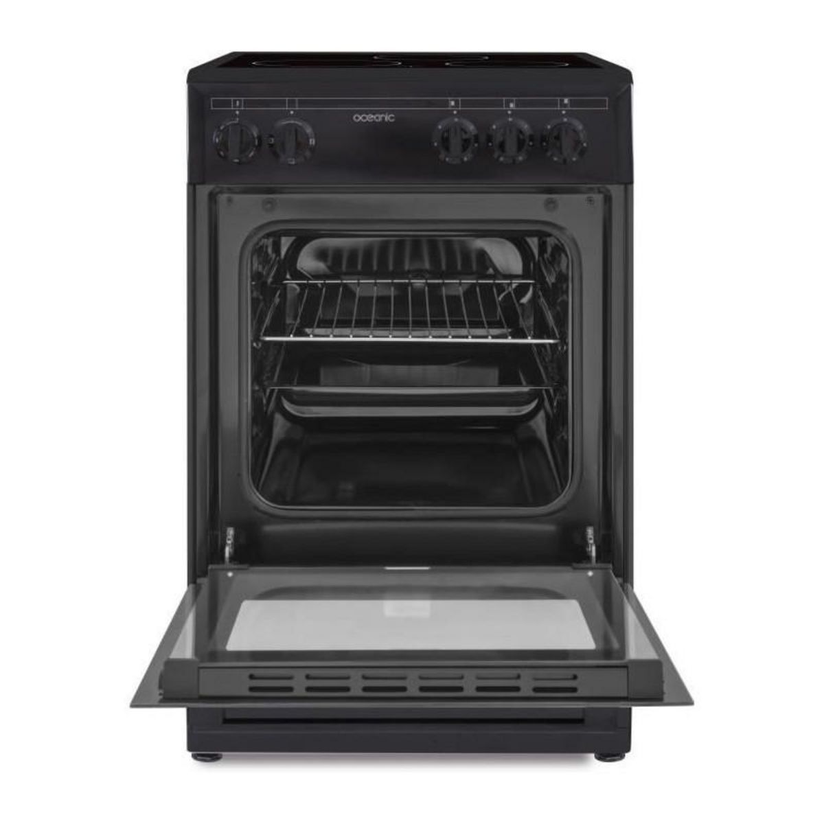 OCEANIC OCEANIC CV5050B8 Cuisiniere vitrocéramique 50x50 - Four convection naturelle - 48 L - Noir