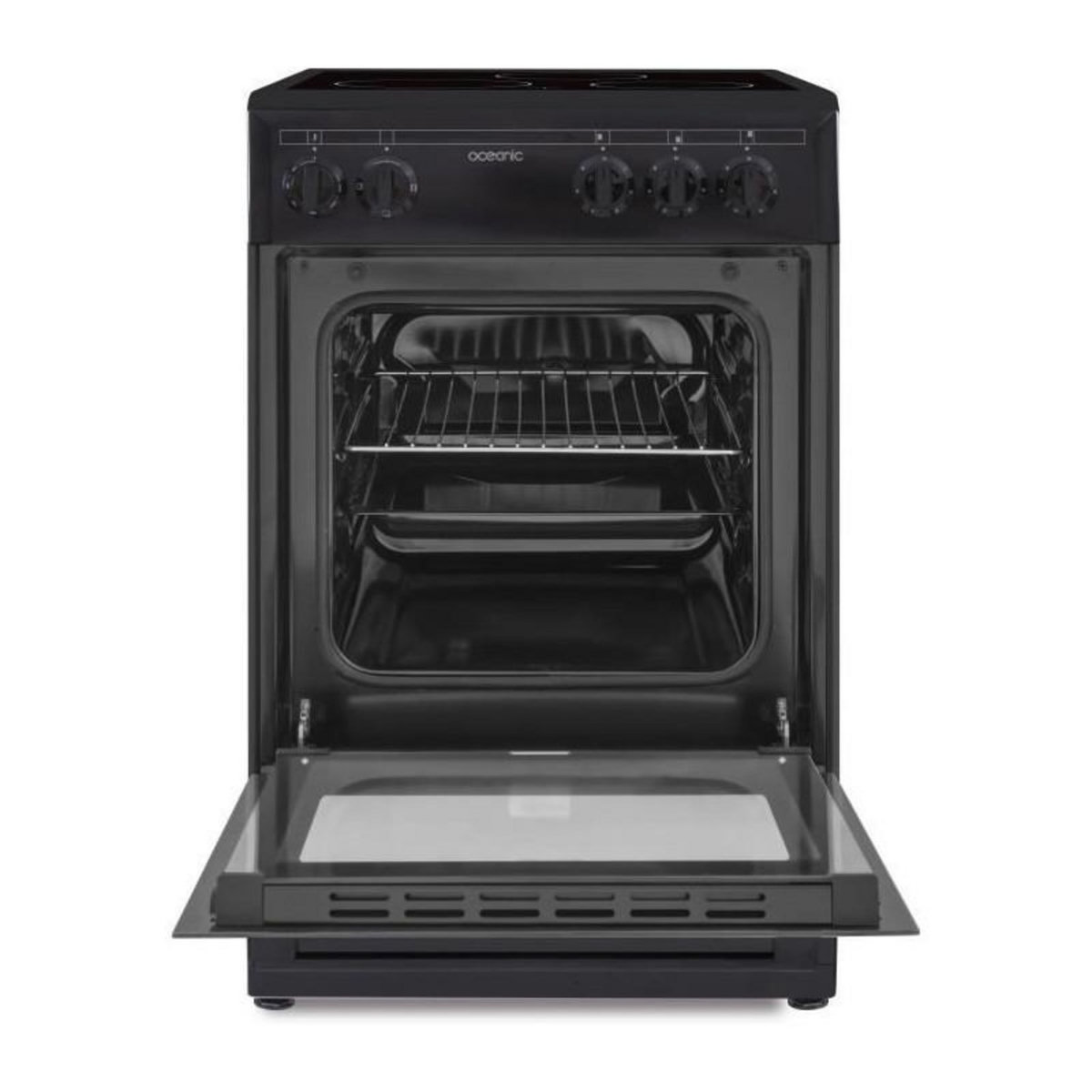 OCEANIC OCEANIC CV5050B8 Cuisiniere vitrocéramique 50x50 - Four convection naturelle - 48 L - Noir