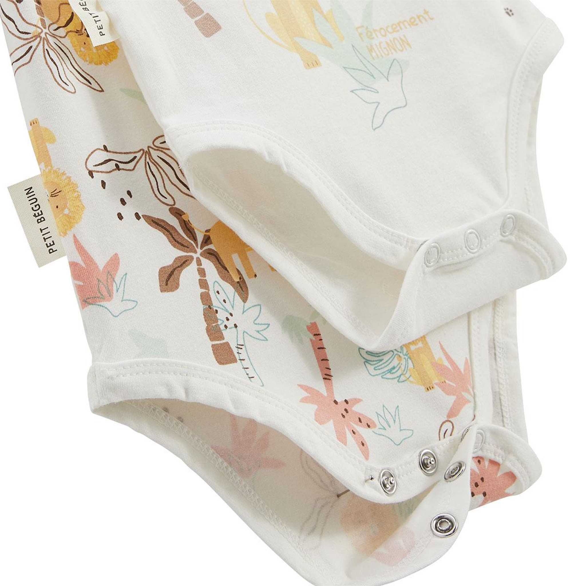 Voir la diapositive 2 : PETIT BEGUIN Lot de 2 bodies bébé manches courtes auguste