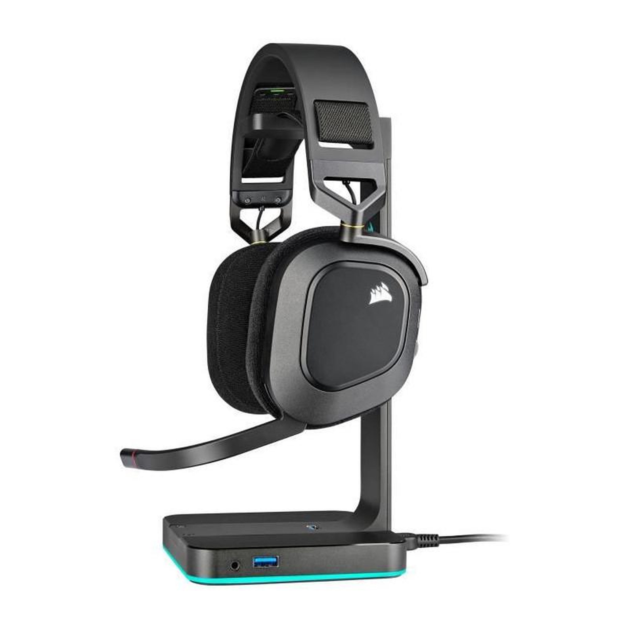 Voir la diapositive 3 : Corsair CORSAIR Casque sans fil HS80 RGB - Carbone CA-9011235-EU