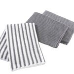 Paris Prix Lot de 3 Torchons Microfibre  Cuistot  40x40cm Gris