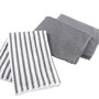 Voir la diapositive 1 : Paris Prix Lot de 3 Torchons Microfibre  Cuistot  40x40cm Gris