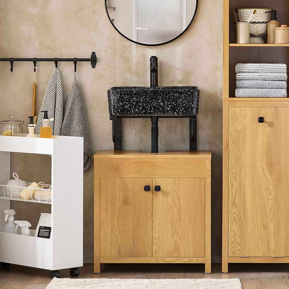 SOBUY SoBuy - Meuble Sous-vasque à deux portes - Rustique - BZR98