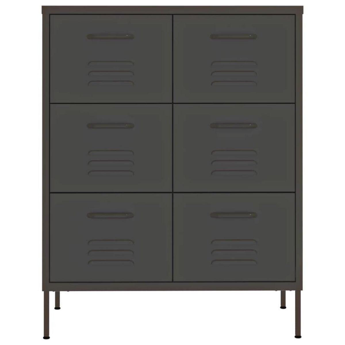 VIDAXL Armoire a tiroirs Anthracite 80x35x101,5 cm Acier