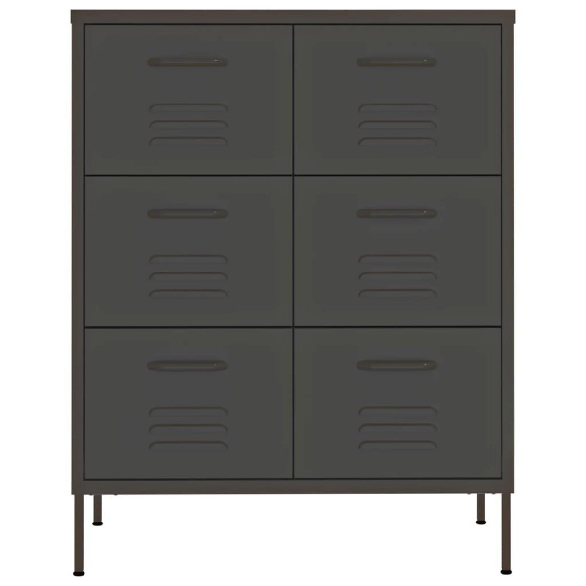 VIDAXL Armoire a tiroirs Anthracite 80x35x101,5 cm Acier