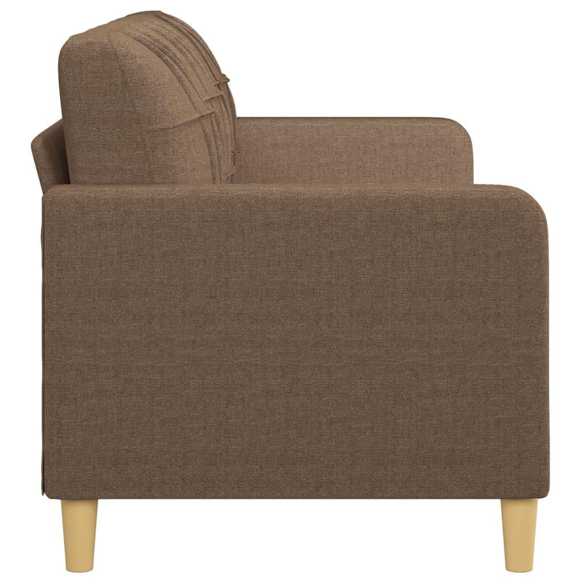 Voir la diapositive 4 : VIDAXL Canape a 3 places Marron 180 cm Tissu