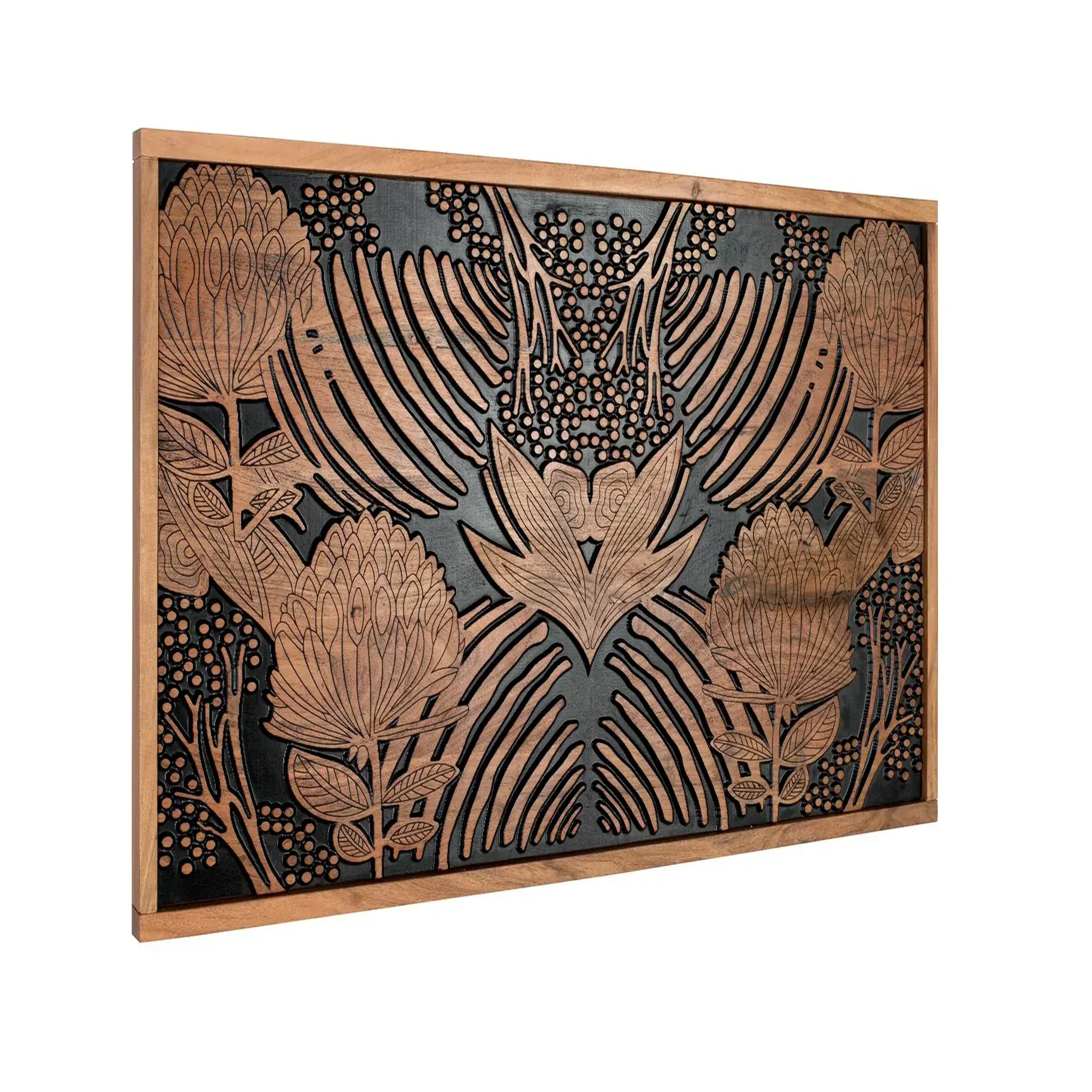Voir la diapositive 3 : GINER Y COLOMER SL Tête de lit en bois d'acacia massif 160 cm style ethnique moderne
