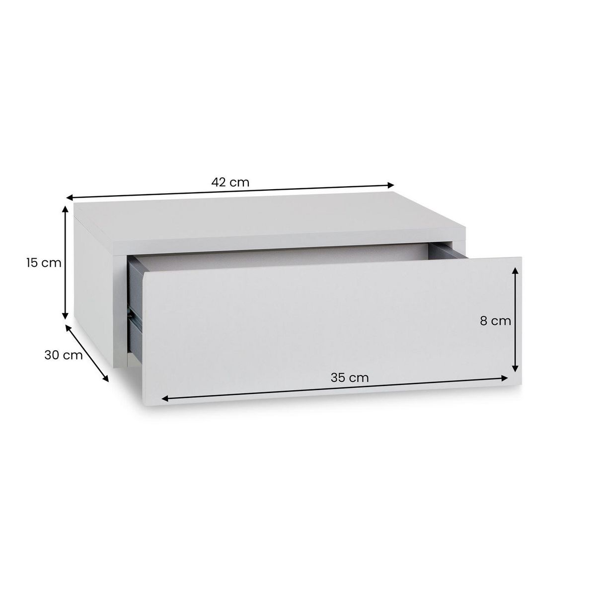 IDIMEX Chevet suspendu OCEANE, en bois