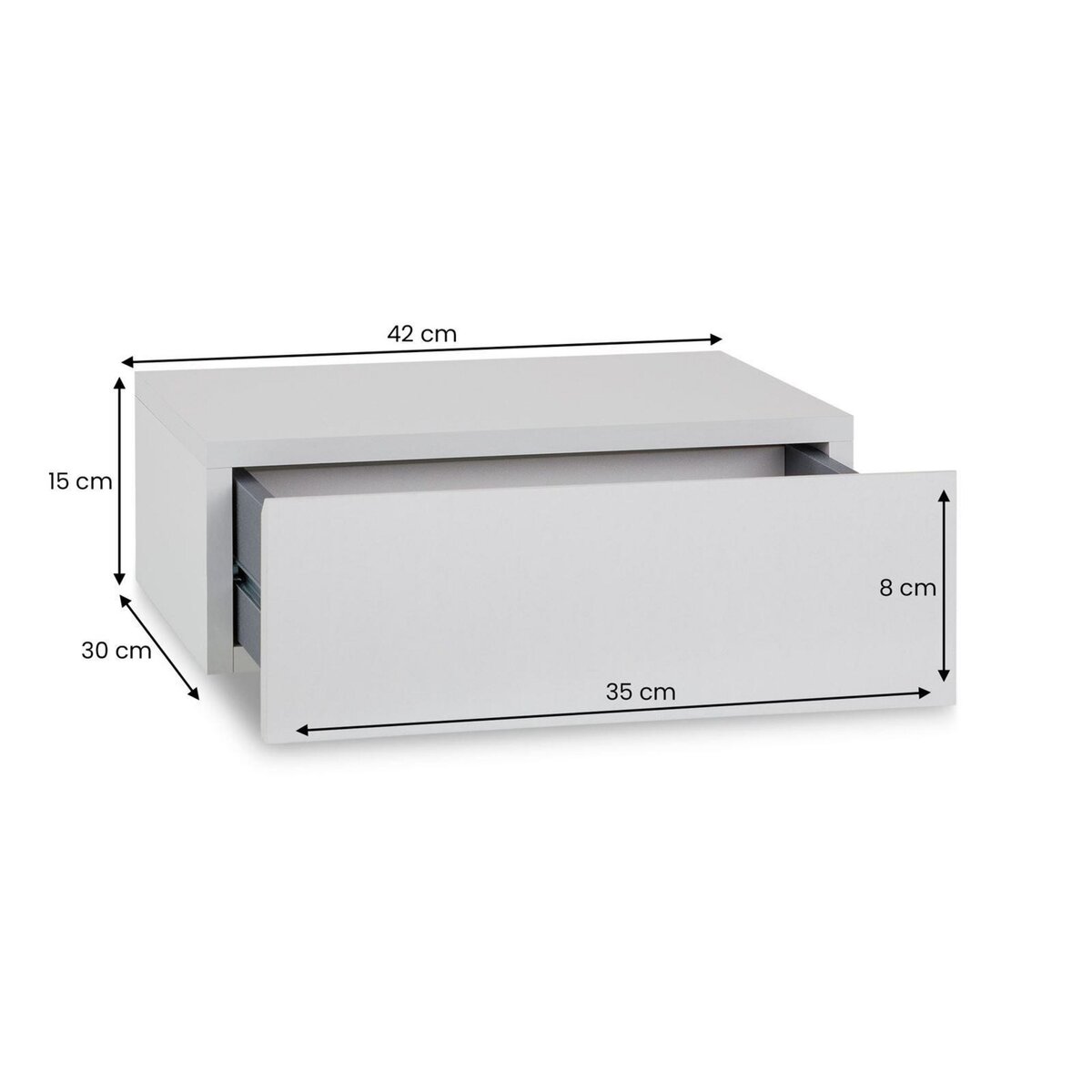 IDIMEX Chevet suspendu OCEANE, en bois