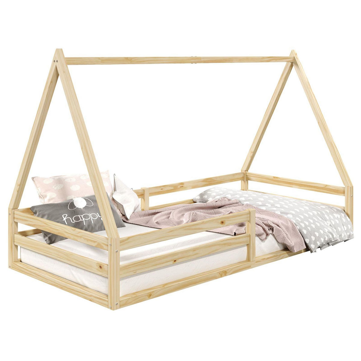 IDIMEX Lit cabane SILA 90 x 200 cm, en pin massif