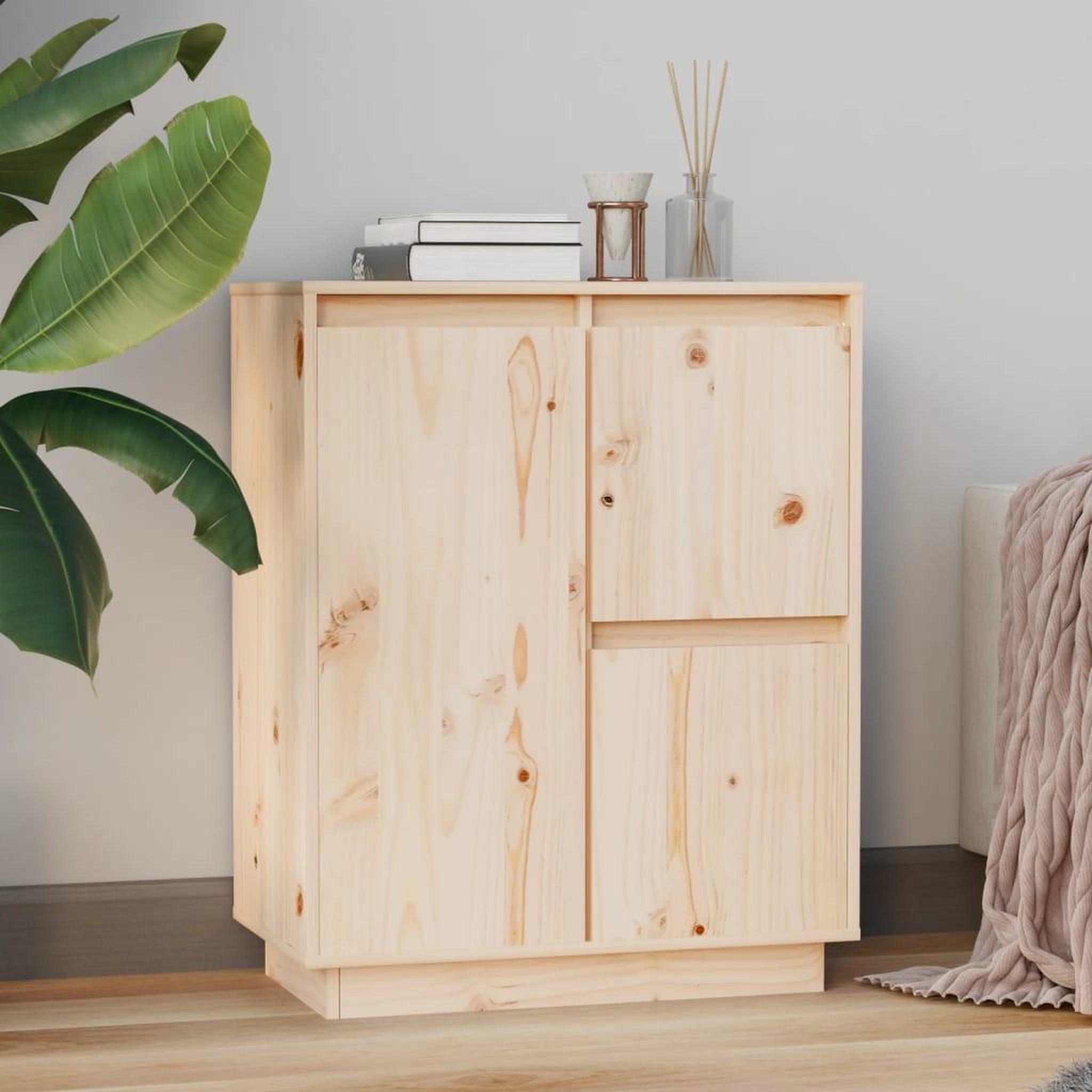 Voir la diapositive 1 : VIDAXL Buffet 60x34x75 cm Bois massif de pin