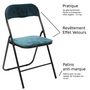 Voir la diapositive 3 : TOILINUX Lot de 6 Chaises pliantes effet velours