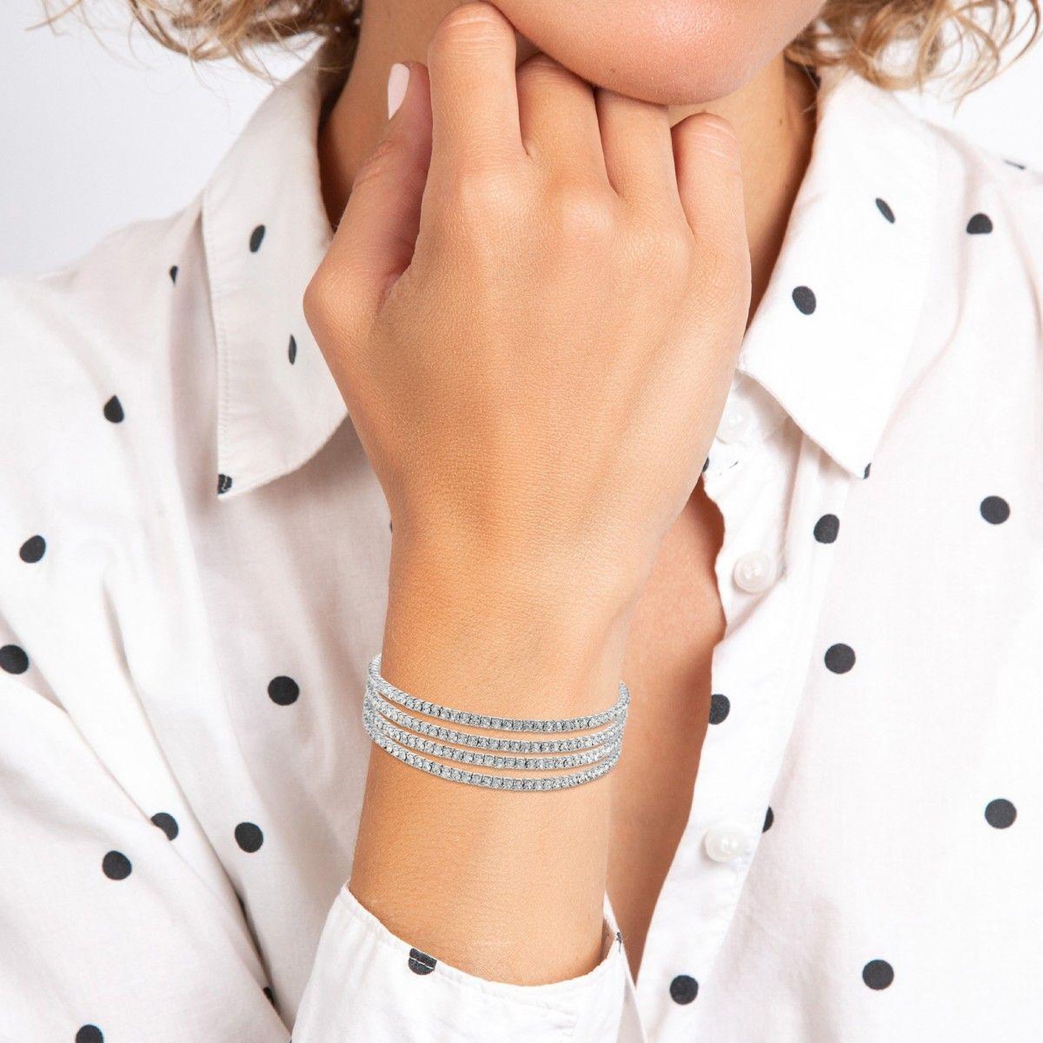 Voir la diapositive 2 : SC CRYSTAL Bracelet par SC Crystal orné de Cristaux scintillants