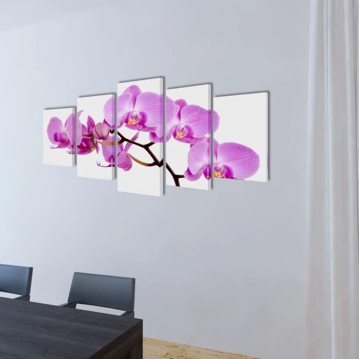 VIDAXL Set de toiles murales imprimees Orchidee 200 x 100 cm