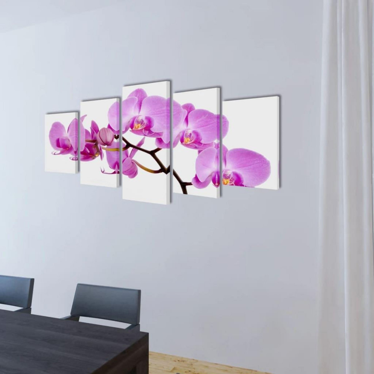 VIDAXL Set de toiles murales imprimees Orchidee 200 x 100 cm