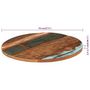 Voir la diapositive 6 : VIDAXL Dessus de table rond 70 cm 25-27 mm Bois de recuperation solide