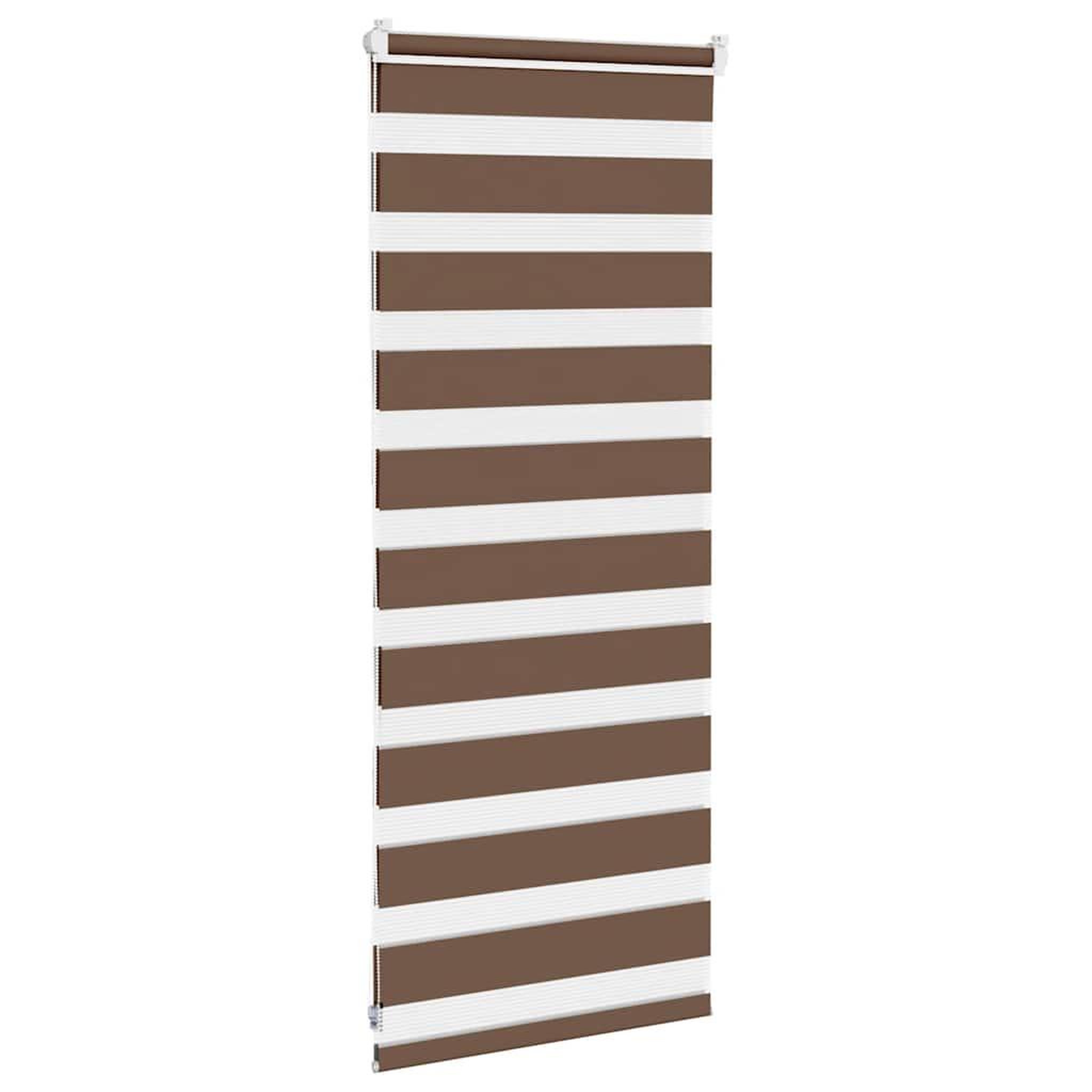 Voir la diapositive 4 : VIDAXL Store zebre marron 55x100 cm largeur du tissu 50,9 cm polyester