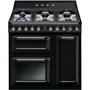 Voir la diapositive 1 : SMEG Piano de cuisson gaz TR93BL