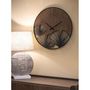 Voir la diapositive 5 : Paris Prix Horloge Murale Design  Super Leaf  60cm Marron & Noir
