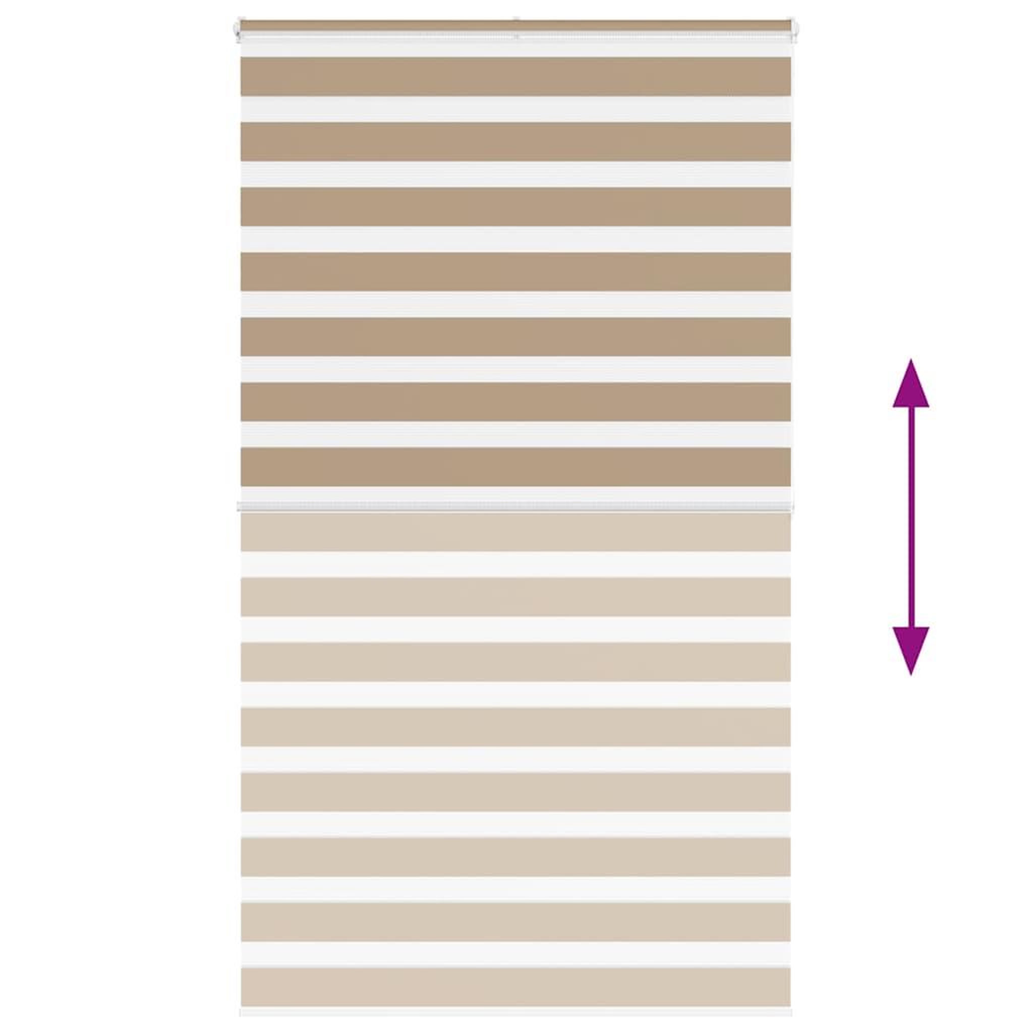 Voir la diapositive 5 : VIDAXL Store zebre marron sable largeur du tissu 115,9 cm polyester