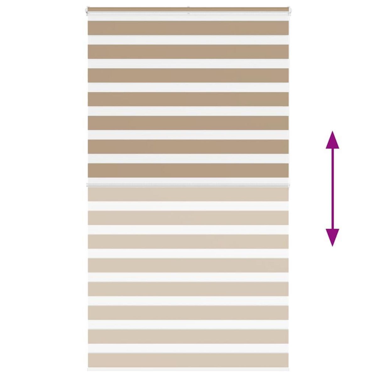 VIDAXL Store zebre marron sable largeur du tissu 115,9 cm polyester