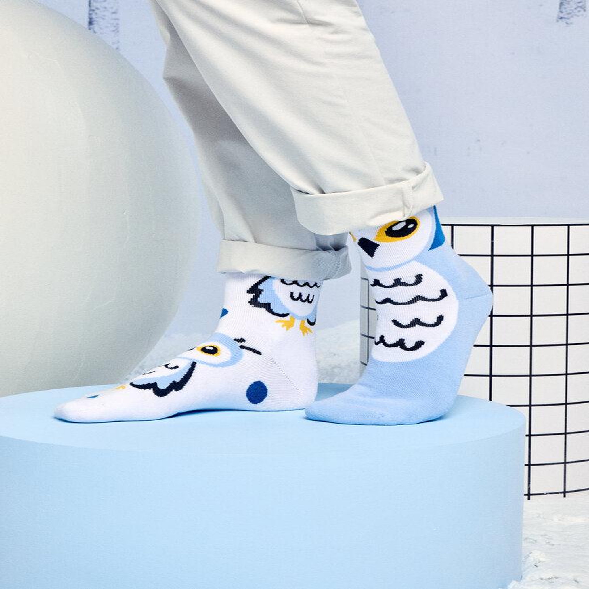 Voir la diapositive 4 : DEDOLES Chaussettes chaudes hibou des neiges