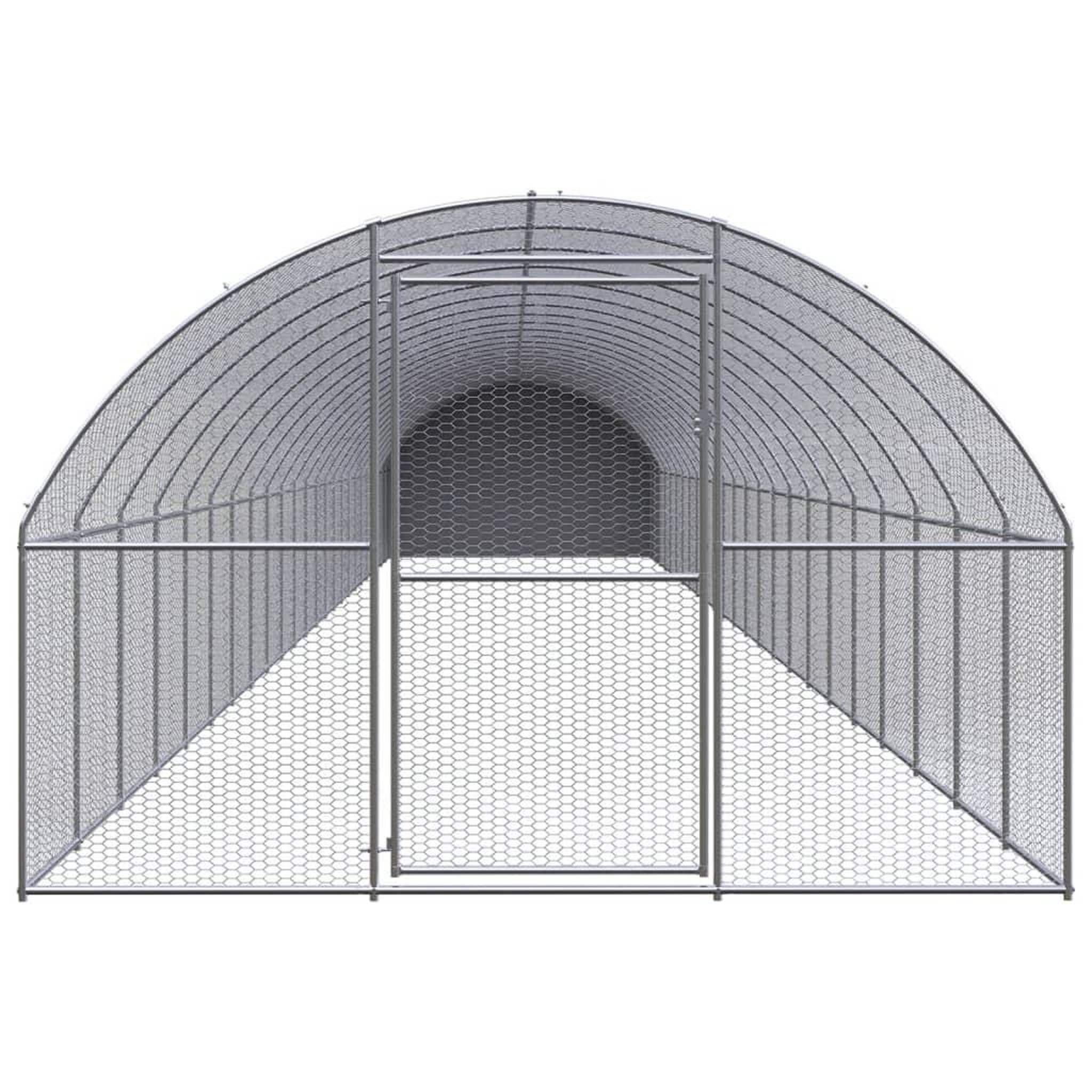 Voir la diapositive 2 : VIDAXL Poulailler d'exterieur 3x24x2 m Acier galvanise