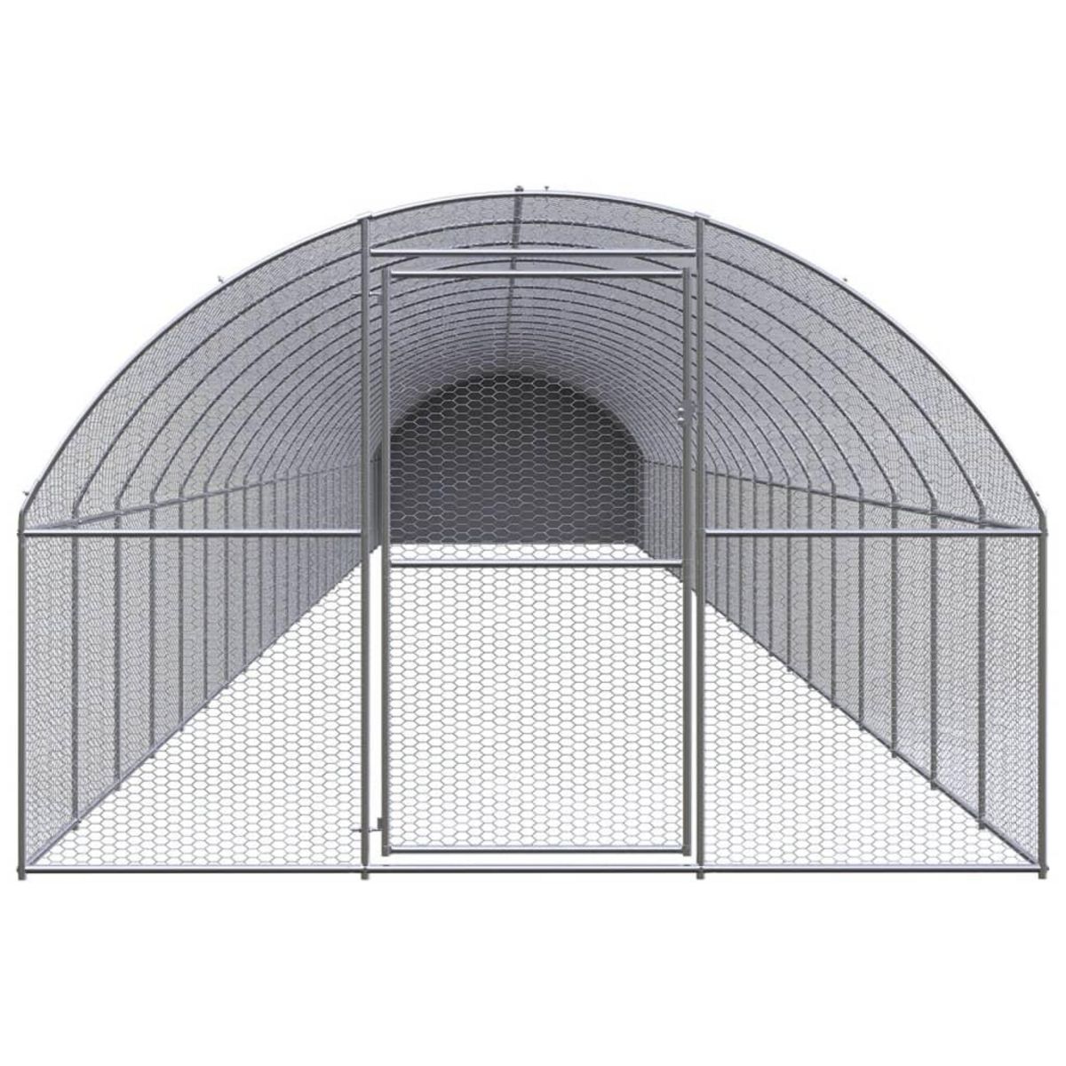 VIDAXL Poulailler d'exterieur 3x24x2 m Acier galvanise