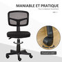 Voir la diapositive 6 : VINSETTO Chaise de bureau ergonomique hauteur réglable dossier enveloppant maille noir