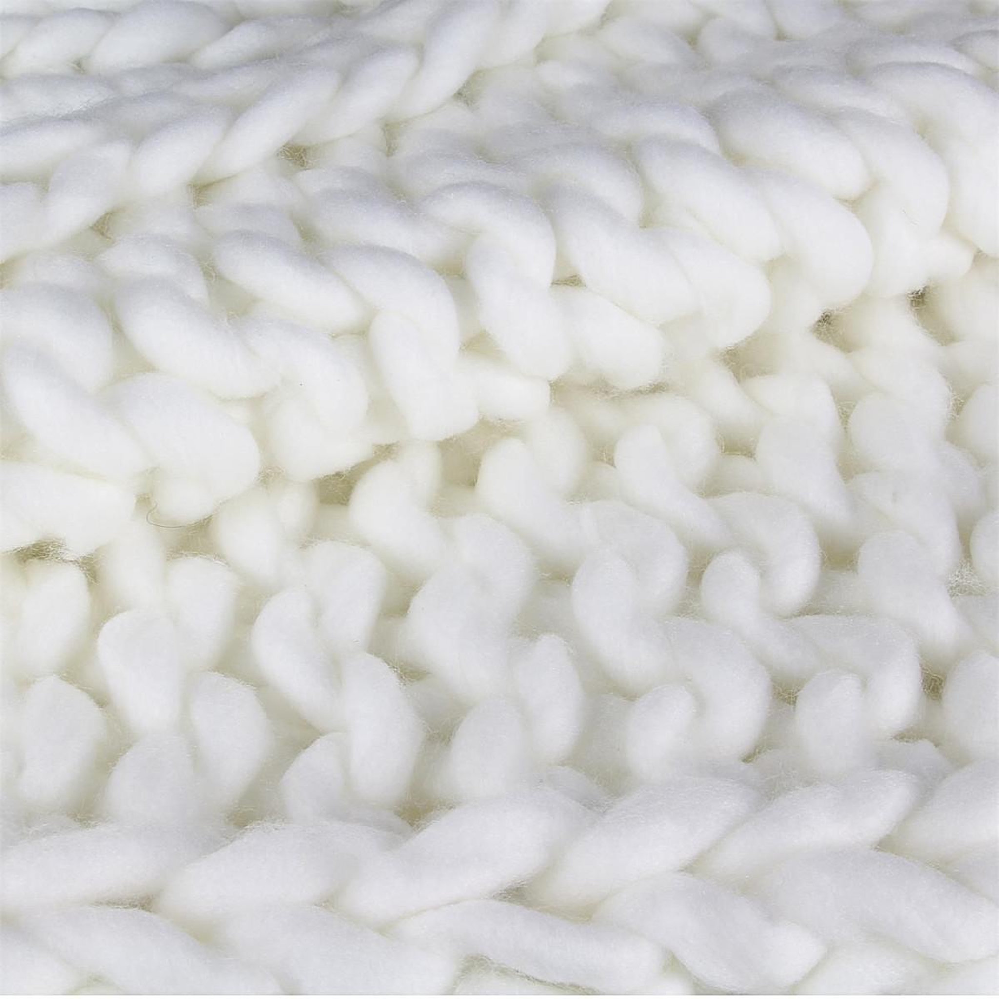 Voir la diapositive 3 : The Home Deco Factory Plaid déco maille  chunky  120x150cm écru