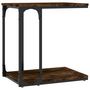 Voir la diapositive 2 : VIDAXL Table d'appoint Chene fume 50x35x52 cm Bois d'ingenierie
