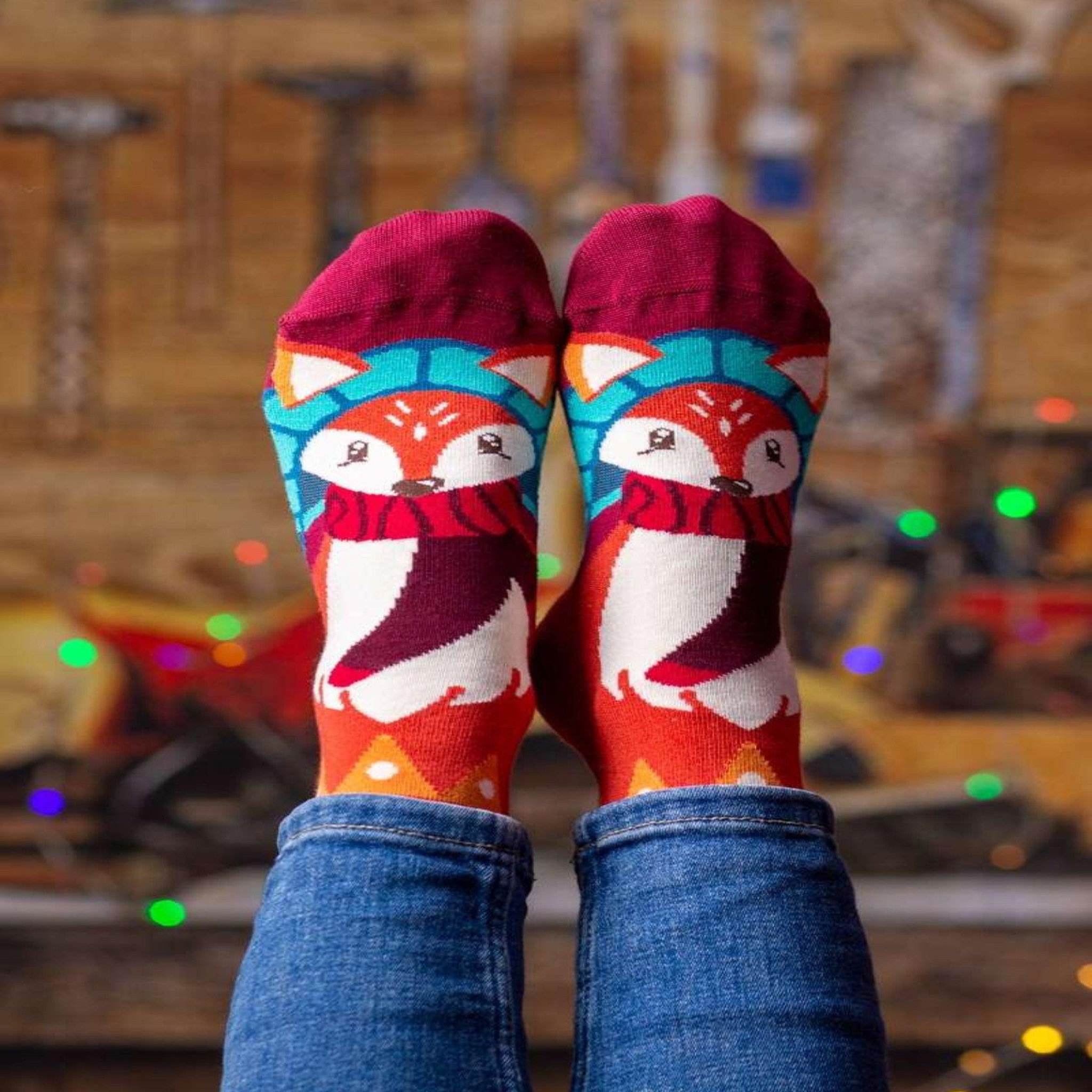 Voir la diapositive 6 : PIRIN HILL Coffret de 3 paires de chaussettes en bambou - souris, lapin, renard