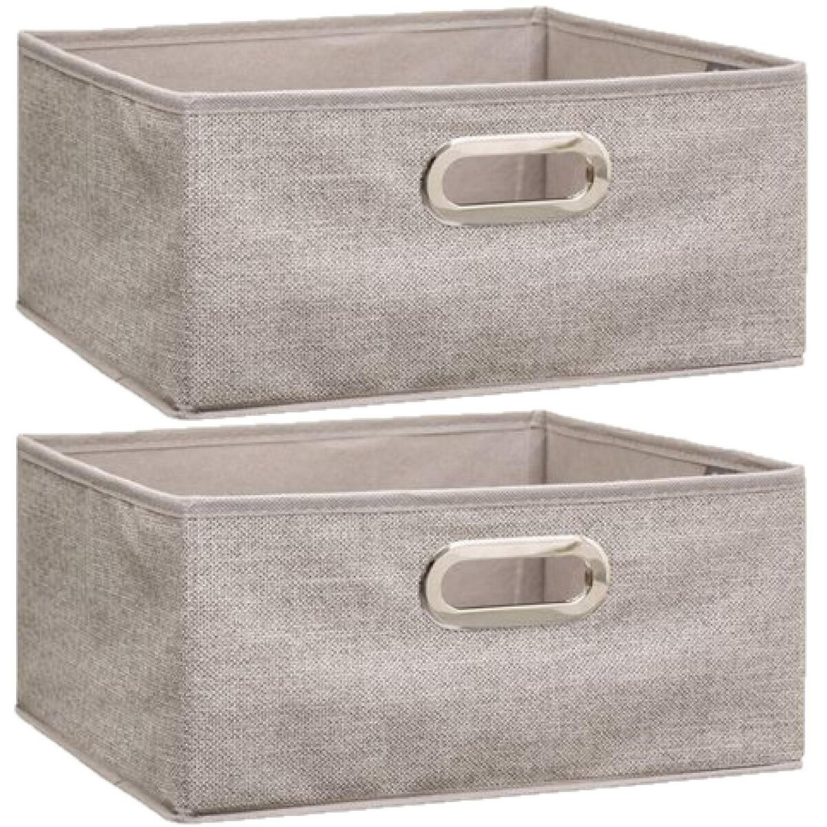 TOILINUX Lot de 2 Boites de rangement en tissu