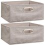 Voir la diapositive 1 : TOILINUX Lot de 2 Boites de rangement en tissu
