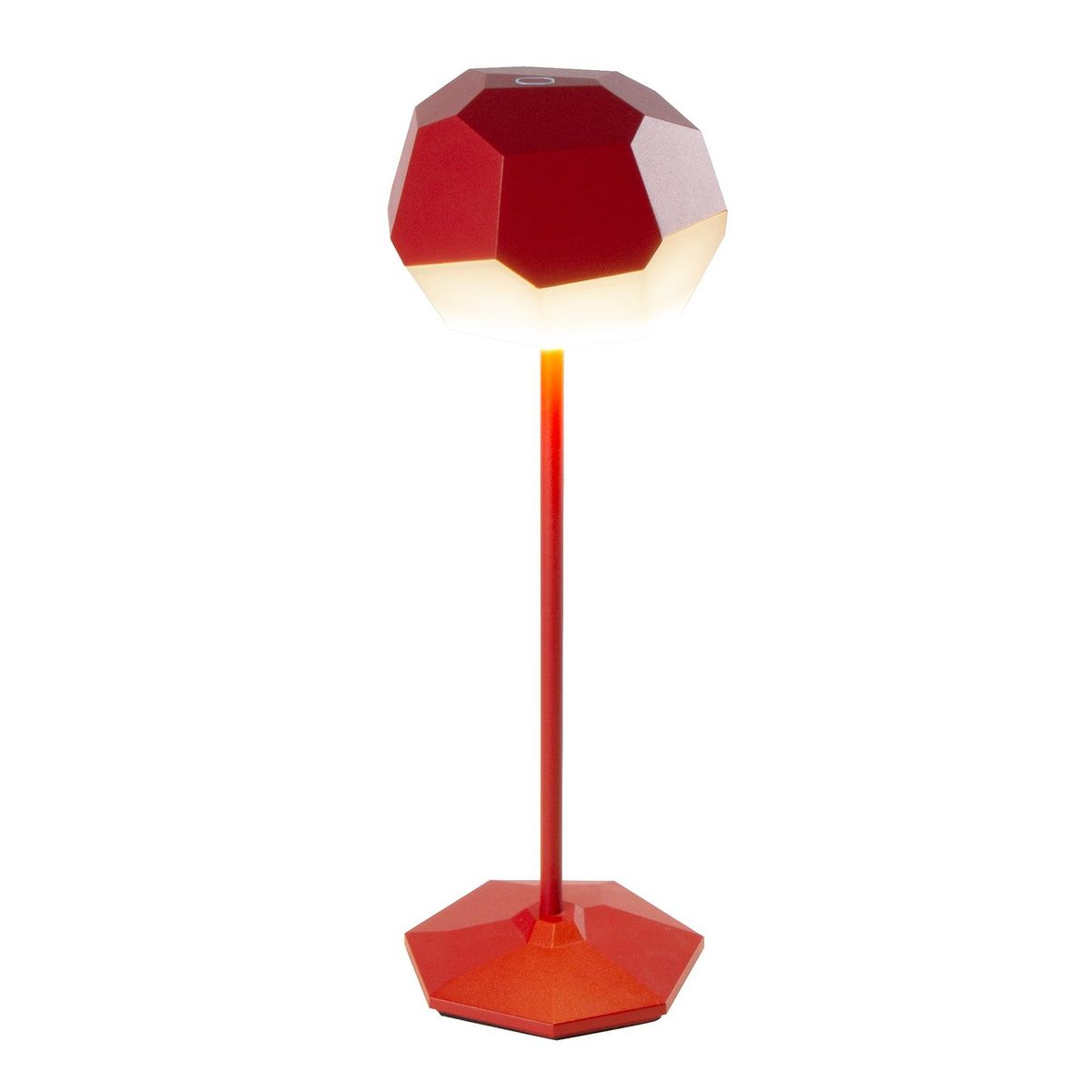 Lumisky Lampe de table design STONE Rouge Aluminium H33cm