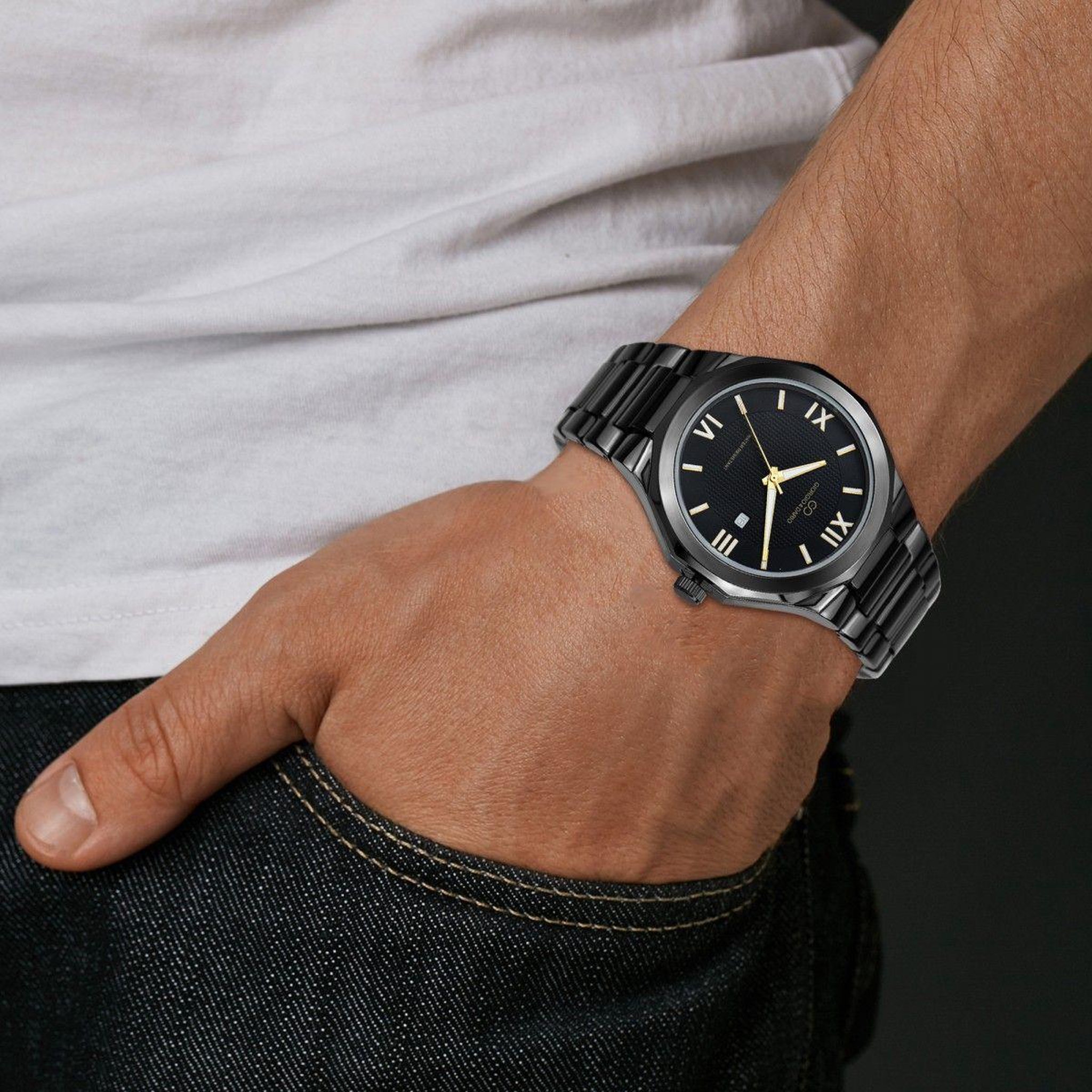 Voir la diapositive 2 : SC CRYSTAL Montre homme quartz SC Crystal