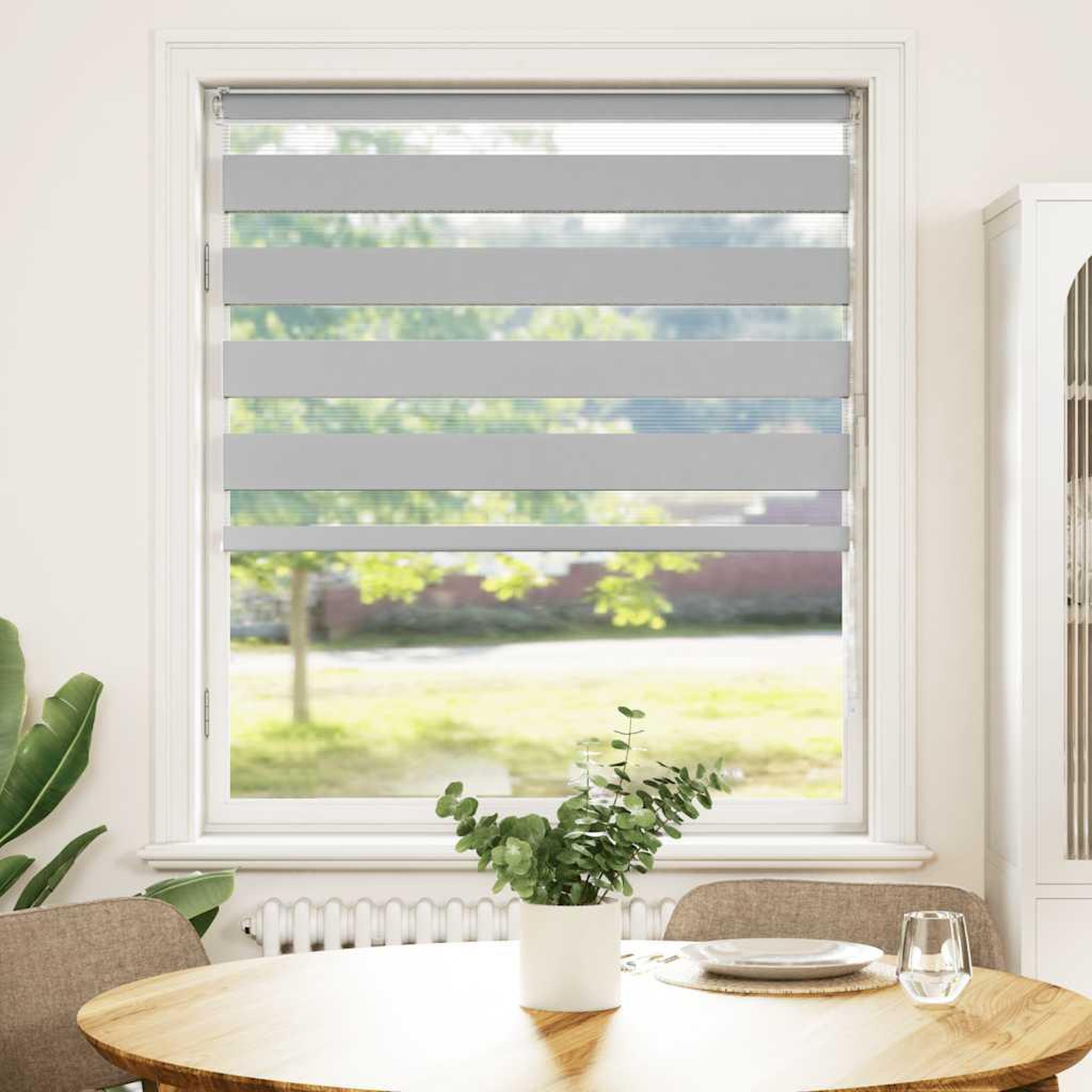 Voir la diapositive 2 : VIDAXL Store zebre gris clair largeur du tissu 110,9 cm polyester