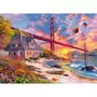 Trefl Puzzle en bois 1000 pièces : Coucher de soleil au Golden Gate