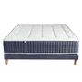 Voir la diapositive 5 : IDLITERIE Ensemble Matelas Ressort 7 zones + Mémoire de forme + Sommier KING STYLE + couette + oreillers - Fabriqué en France