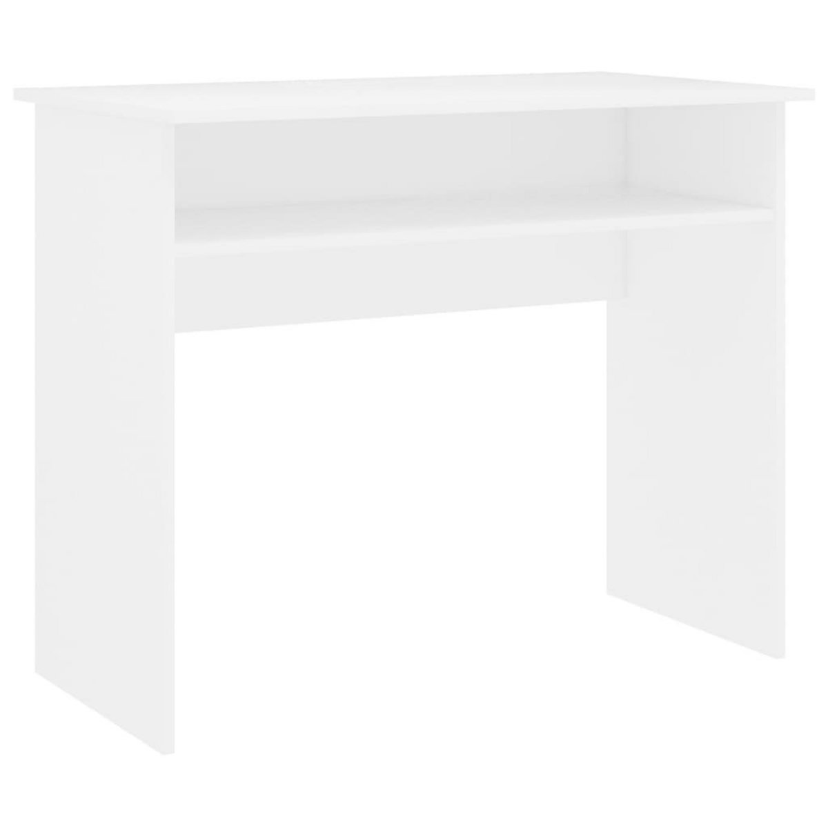 VIDAXL Bureau Blanc 90x50x74 cm Bois d'ingenierie