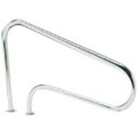 Habitat et Jardin Sorties de bain pour piscine avec 2 ancrages extérieurs - 125 x 80 cm - Inox - A visser