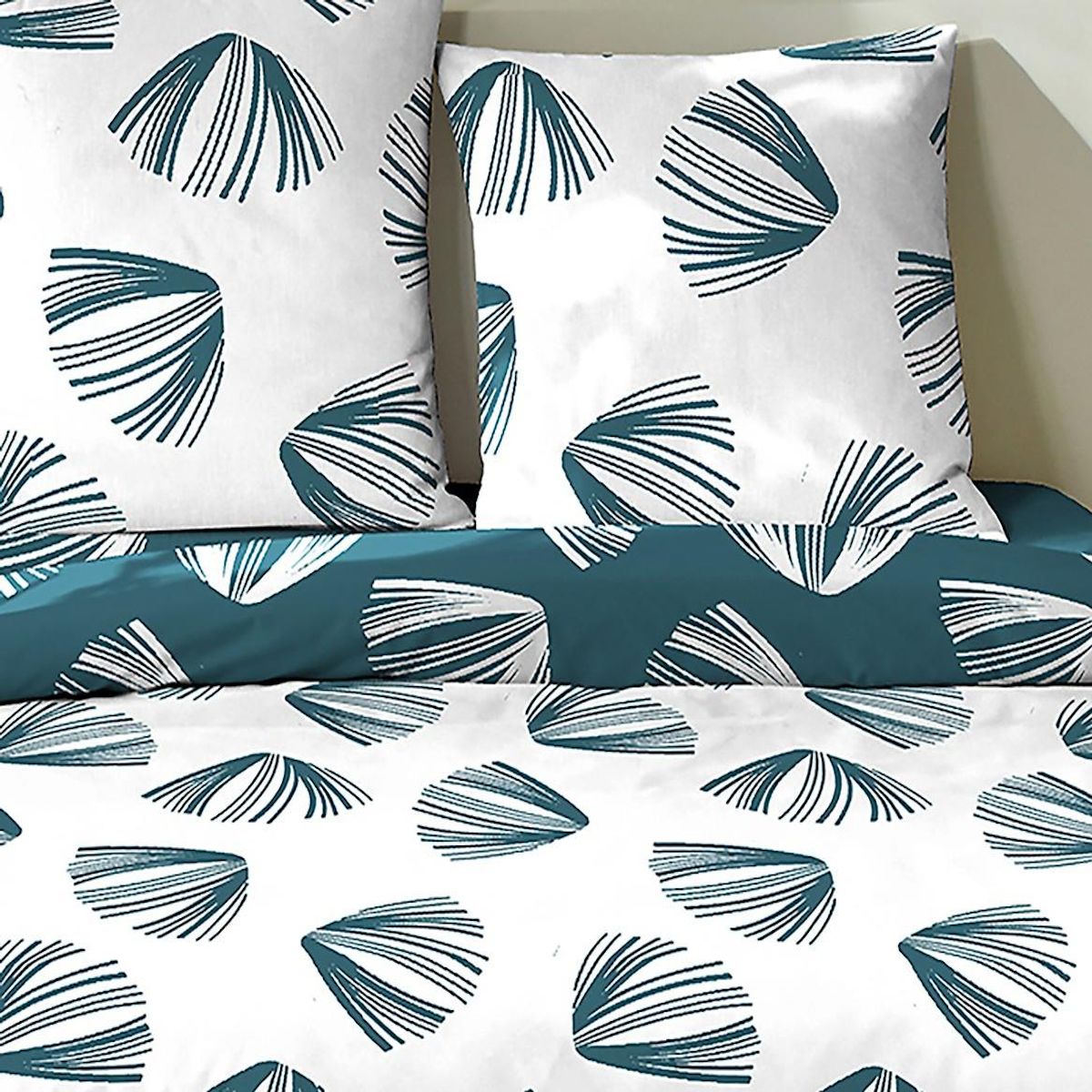 Home collection Parure housse de couette 3 pcs 240x220 cm 100% coton 51 fils cocki