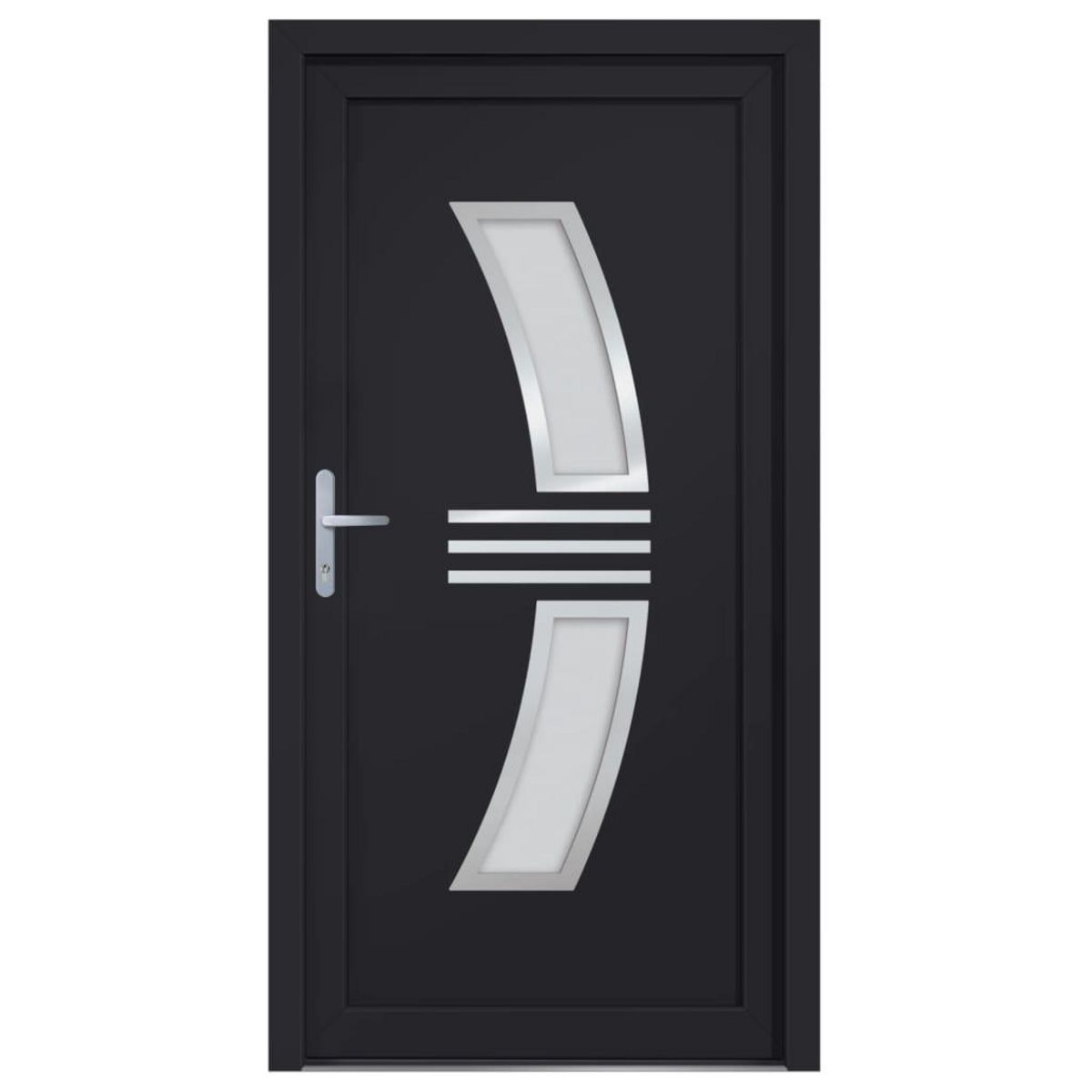 VIDAXL Porte d'entree anthracite 108x208 cm PVC