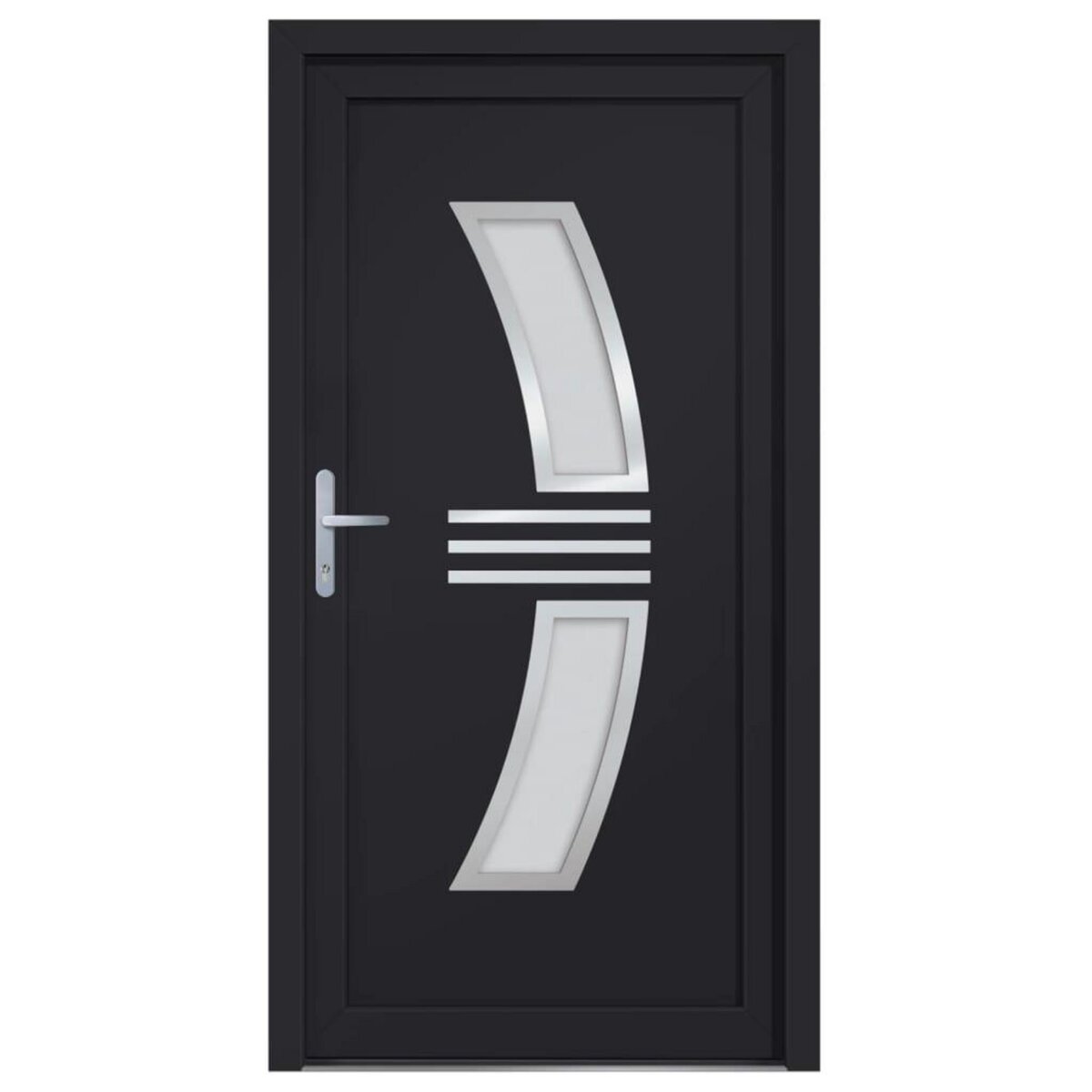 VIDAXL Porte d'entree anthracite 108x208 cm PVC