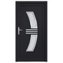Voir la diapositive 3 : VIDAXL Porte d'entree anthracite 108x208 cm PVC