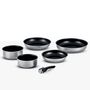 Voir la diapositive 7 : Batterie de cuisine induction 6 pièces amovible grise 