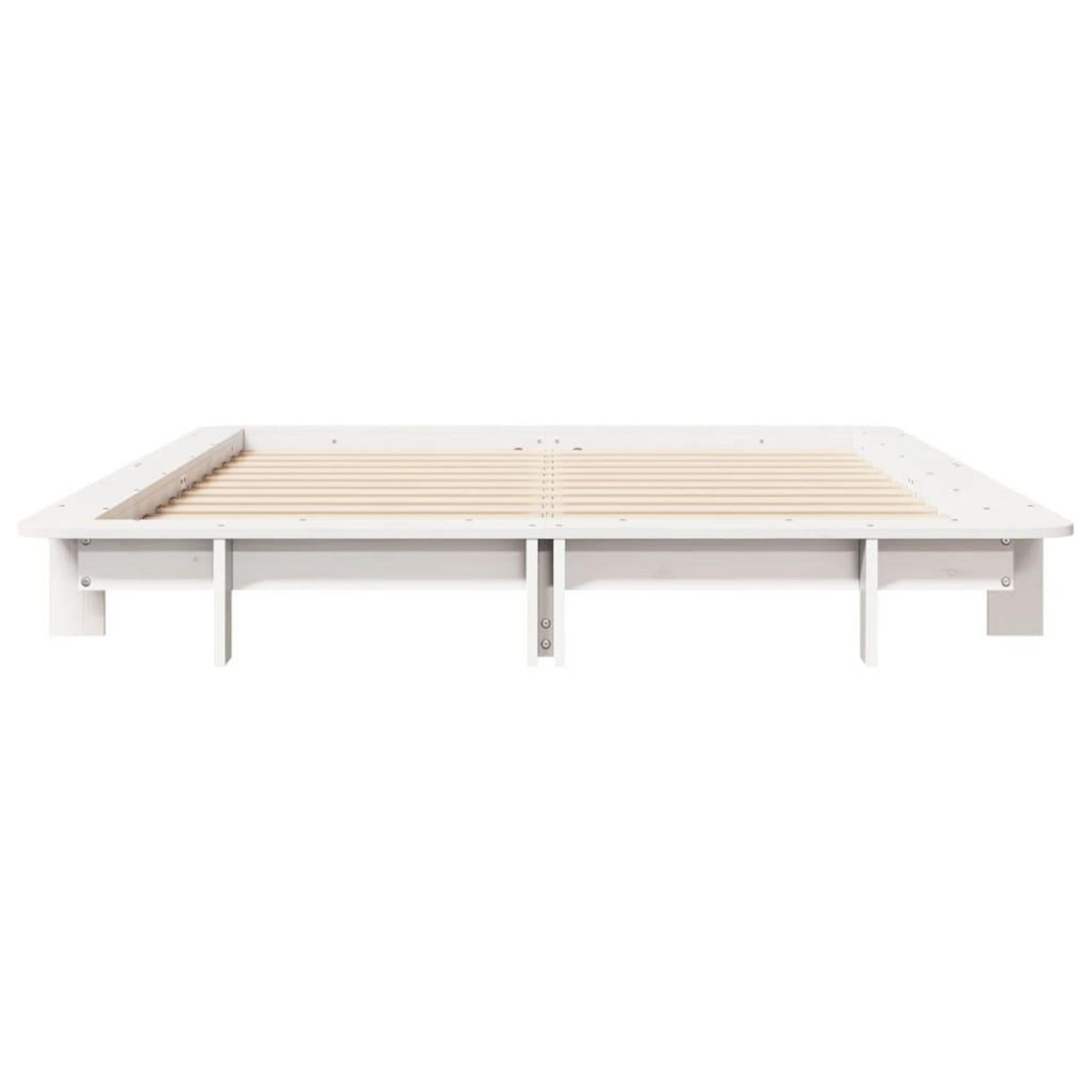 VIDAXL Cadre de lit sans matelas blanc 140x200 cm bois de pin massif