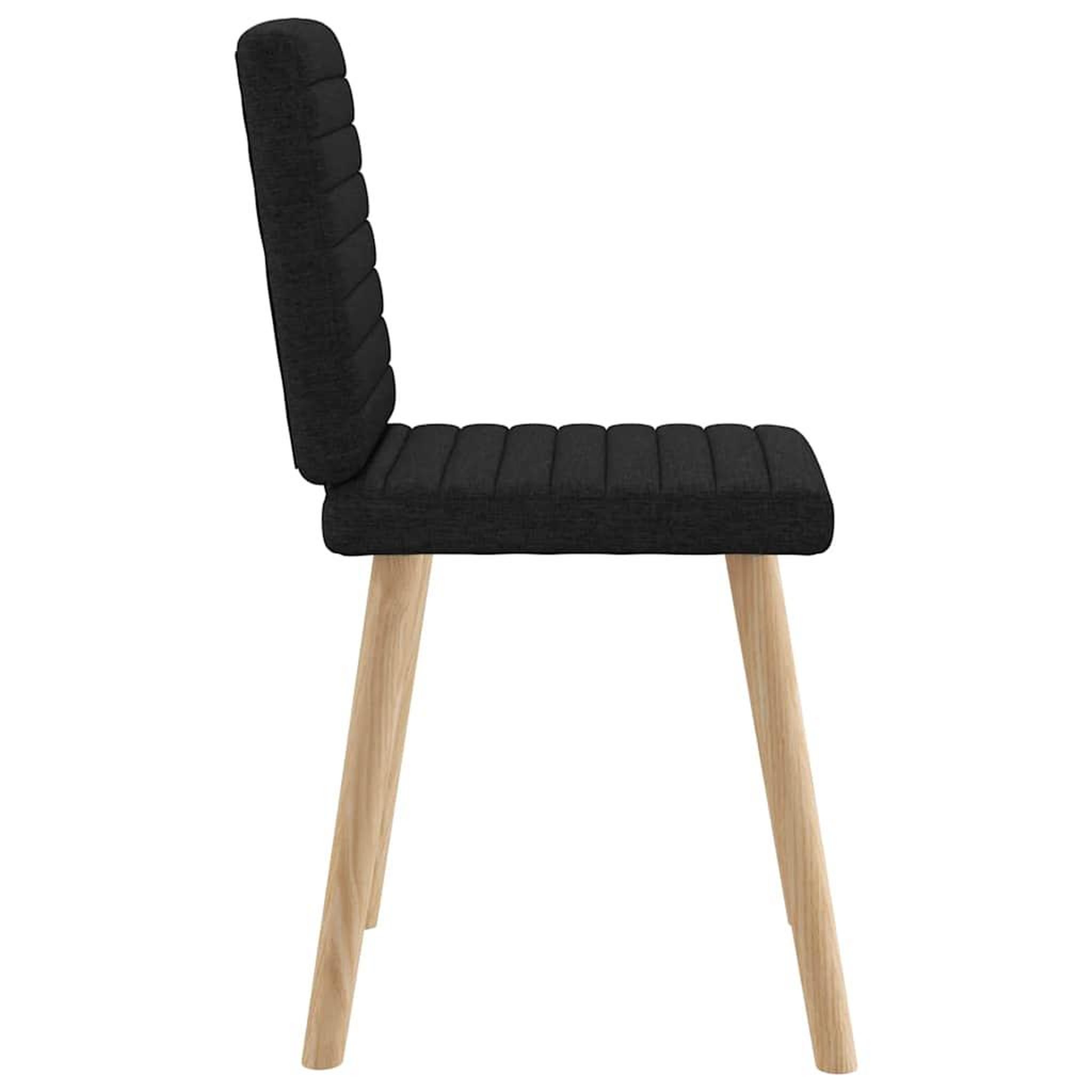 Voir la diapositive 5 : VIDAXL Chaises a manger lot de 6 noir tissu
