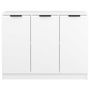 Voir la diapositive 5 : VIDAXL Buffet Blanc 90,5x30x70 cm Bois d ingénierie
